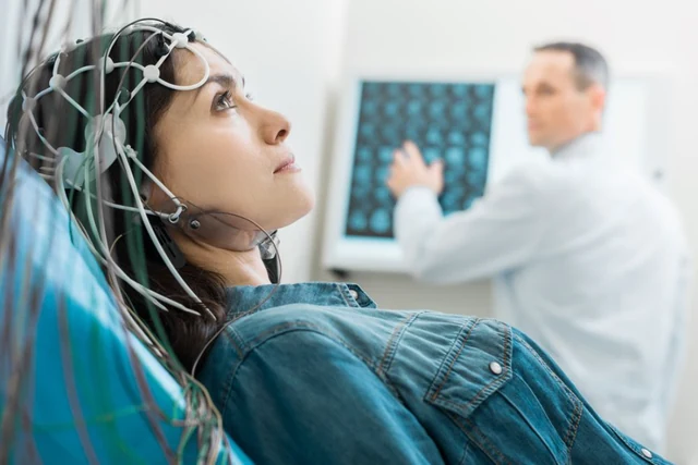 EEG recording photograph from the Weill Cornell Medicine LinkedIn post